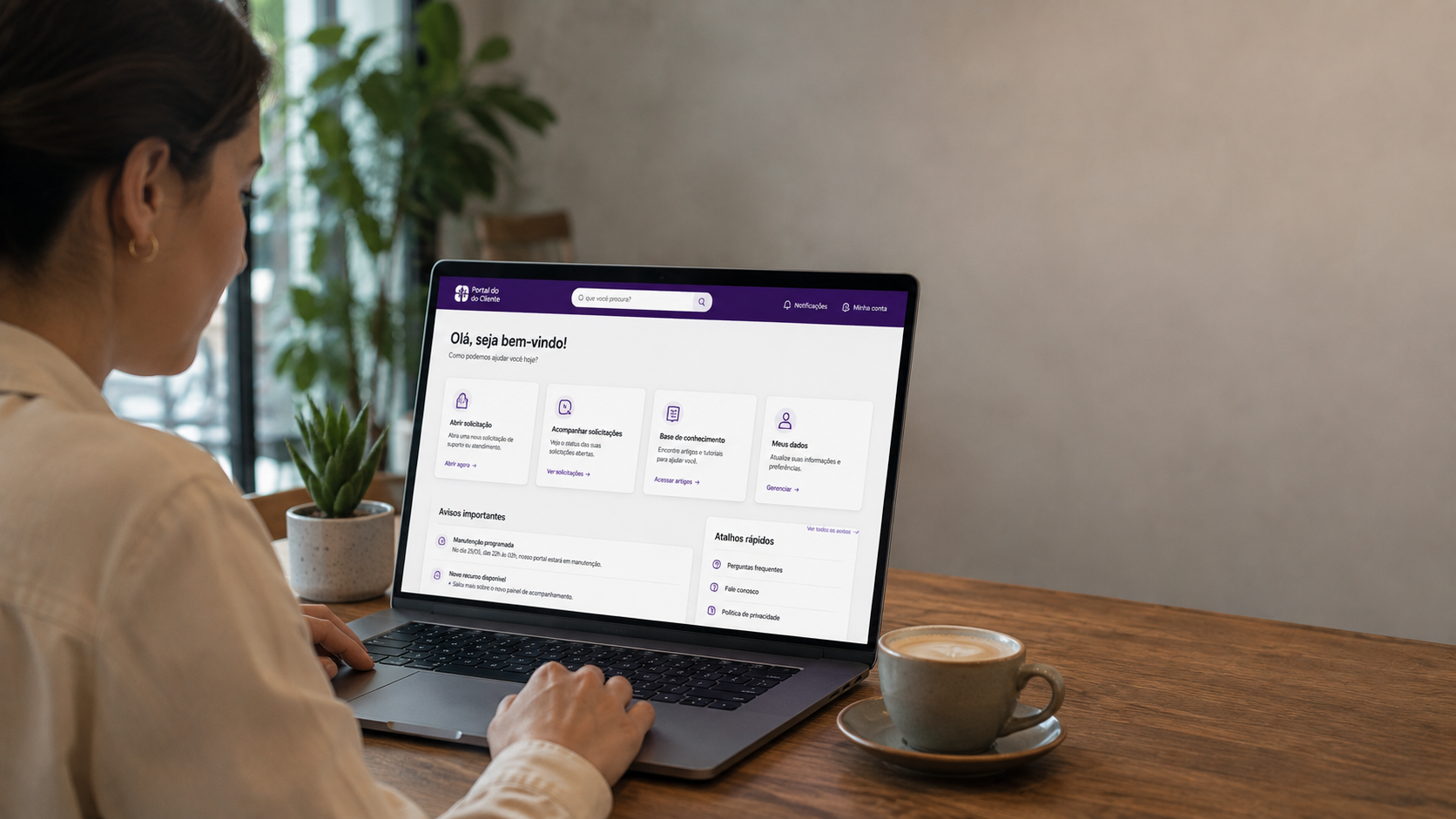 Cliente se autoatendendo em um portal Power Pages