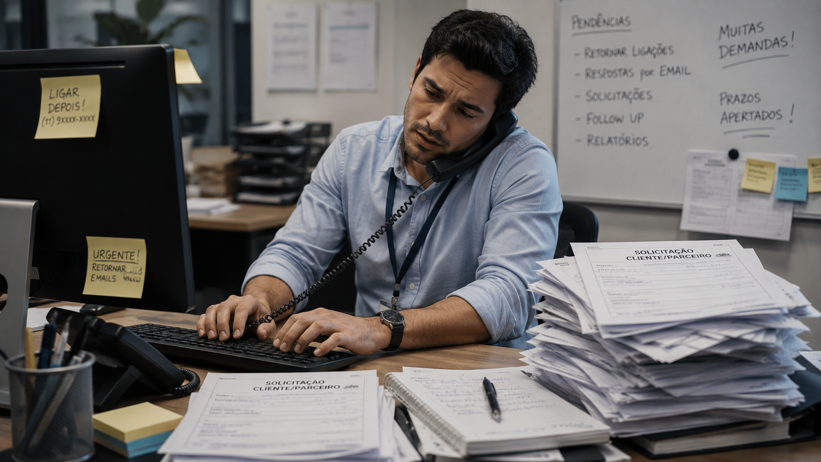 Atendimento manual a clientes e parceiros, retrato do problema